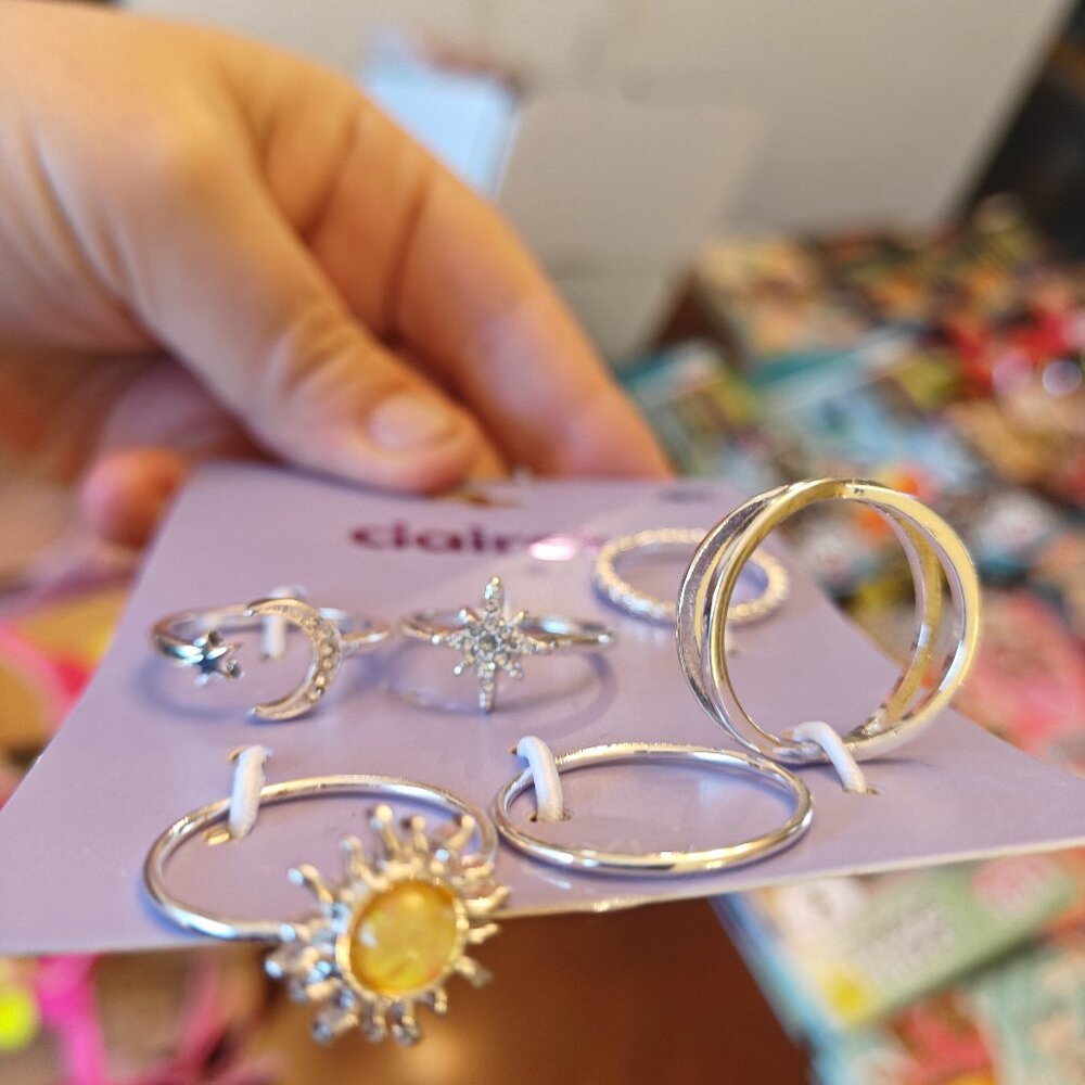 Claire's 6pc. Rings, silver